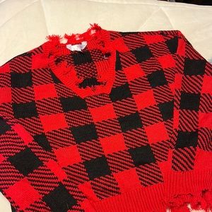 Red checkered sweater
